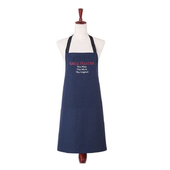 C&F Home Grill Master Navy Blue Canvas Apron One size fits most - Picture 1 of 4